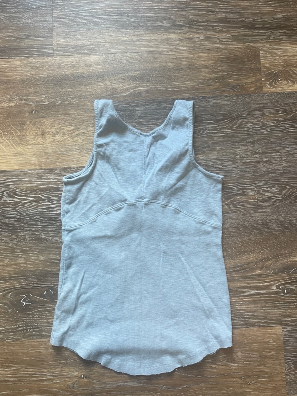 FREE PEOPLE Light Blue Lace-Up Ribbed Tank - Picture 6 of 7